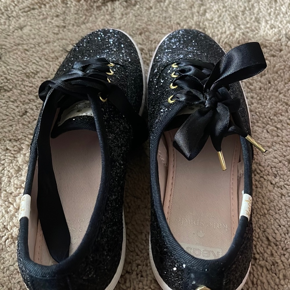 Black glitter Kate spade keds size 5